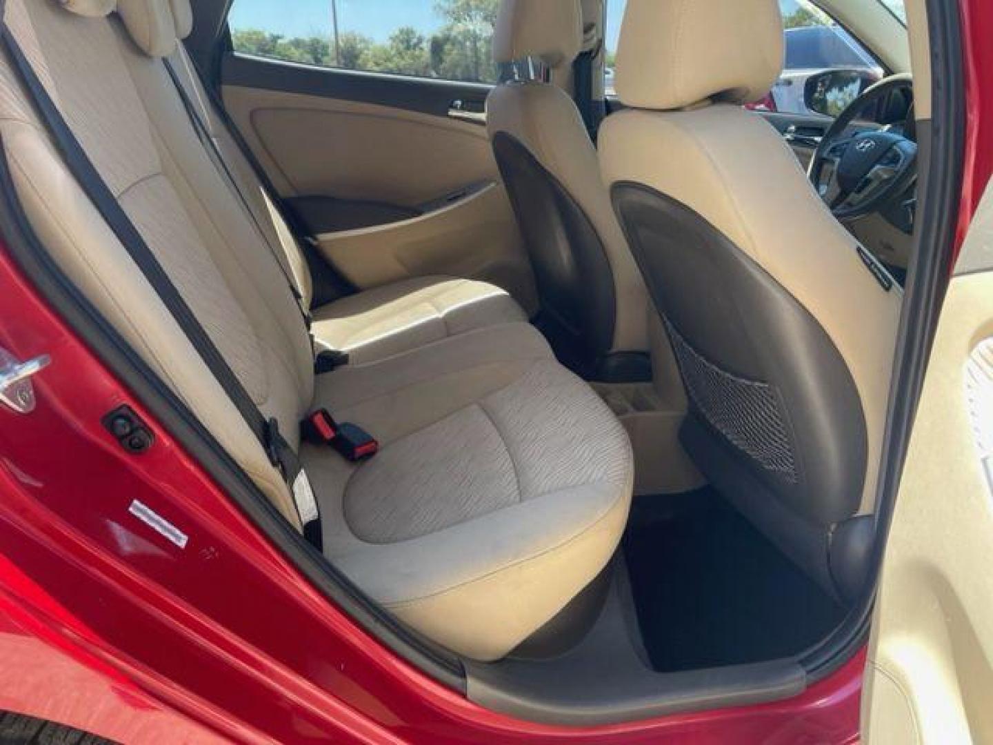 2014 RED HYUNDAI ACCENT GLS (KMHCU4AE8EU) with an 1.6L engine, Automatic transmission, located at 124 Elm St., Cibolo, TX, 78108, (210) 658-3118, 29.559427, -98.232384 - Photo#3