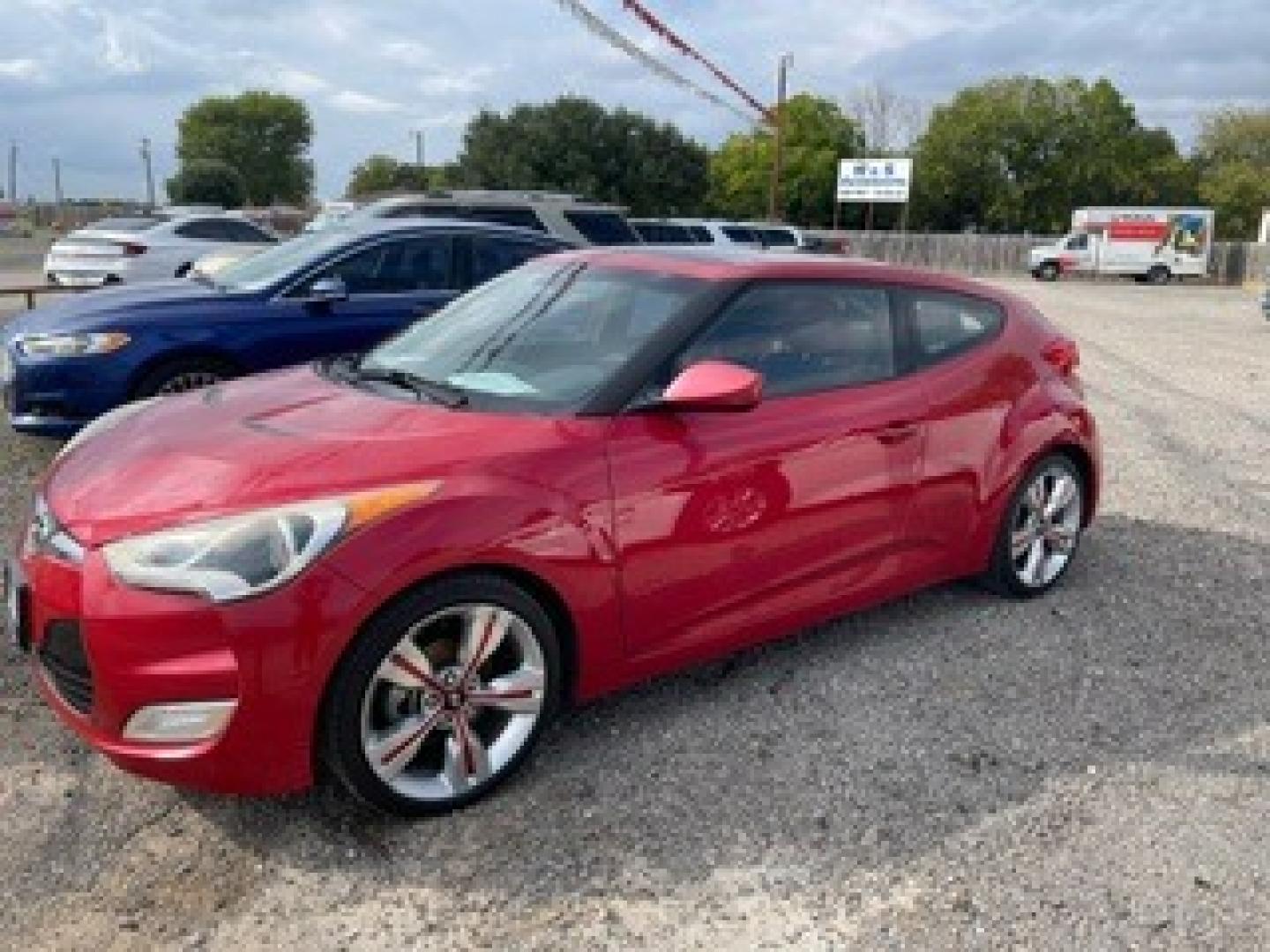 2014 RED HYUNDAI VELOSTER (KMHTC6ADXEU) with an 1.6L engine, Automatic transmission, located at 124 Elm St., Cibolo, TX, 78108, (210) 658-3118, 29.559427, -98.232384 - Photo#0