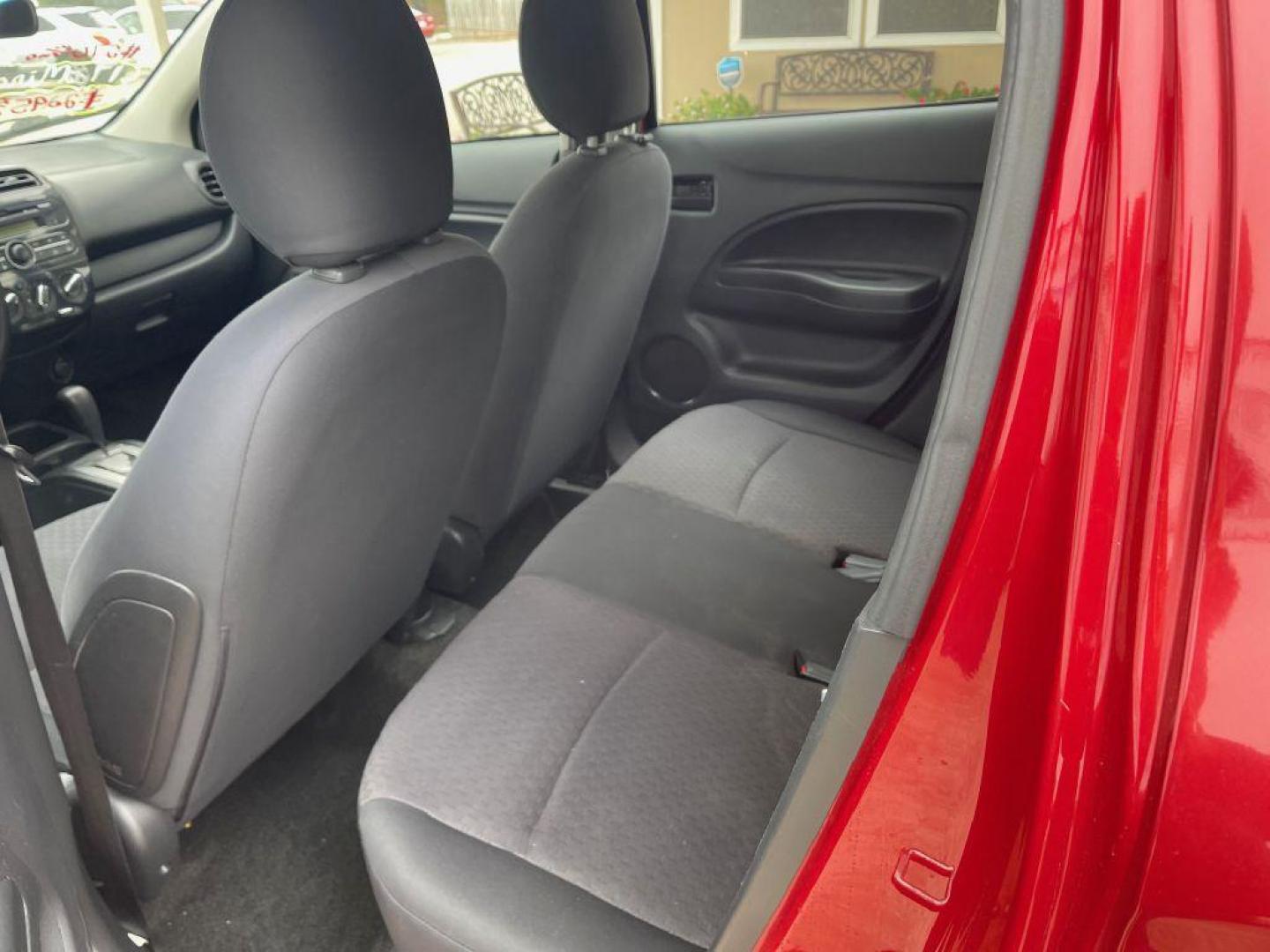 2017 RED MITSUBISHI MIRAGE ES (ML32A3HJ5HH) with an 1.2L engine, Automatic transmission, located at 124 Elm St., Cibolo, TX, 78108, (210) 658-3118, 29.559427, -98.232384 - Photo#2