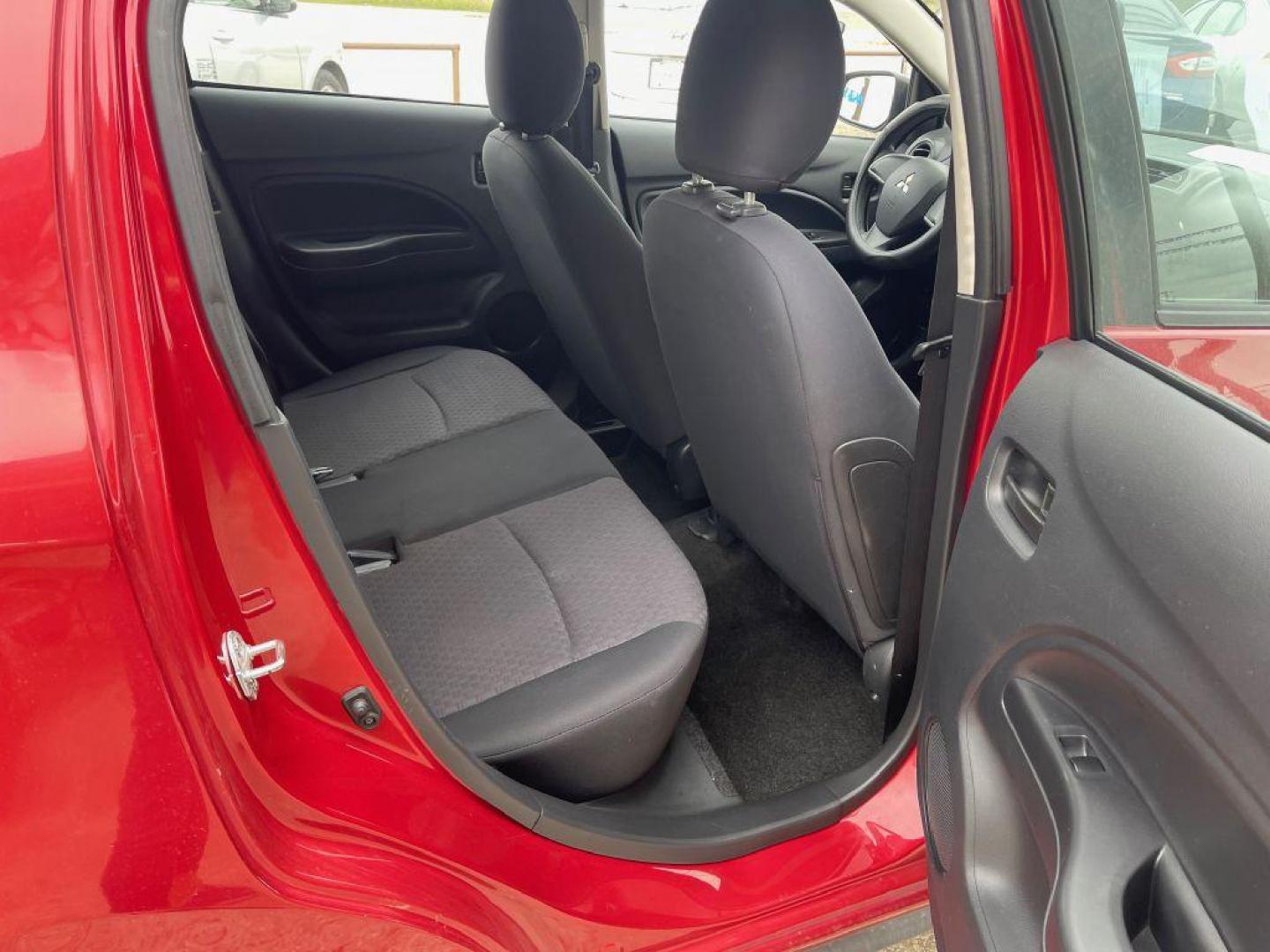 2017 RED MITSUBISHI MIRAGE ES (ML32A3HJ5HH) with an 1.2L engine, Automatic transmission, located at 124 Elm St., Cibolo, TX, 78108, (210) 658-3118, 29.559427, -98.232384 - Photo#5