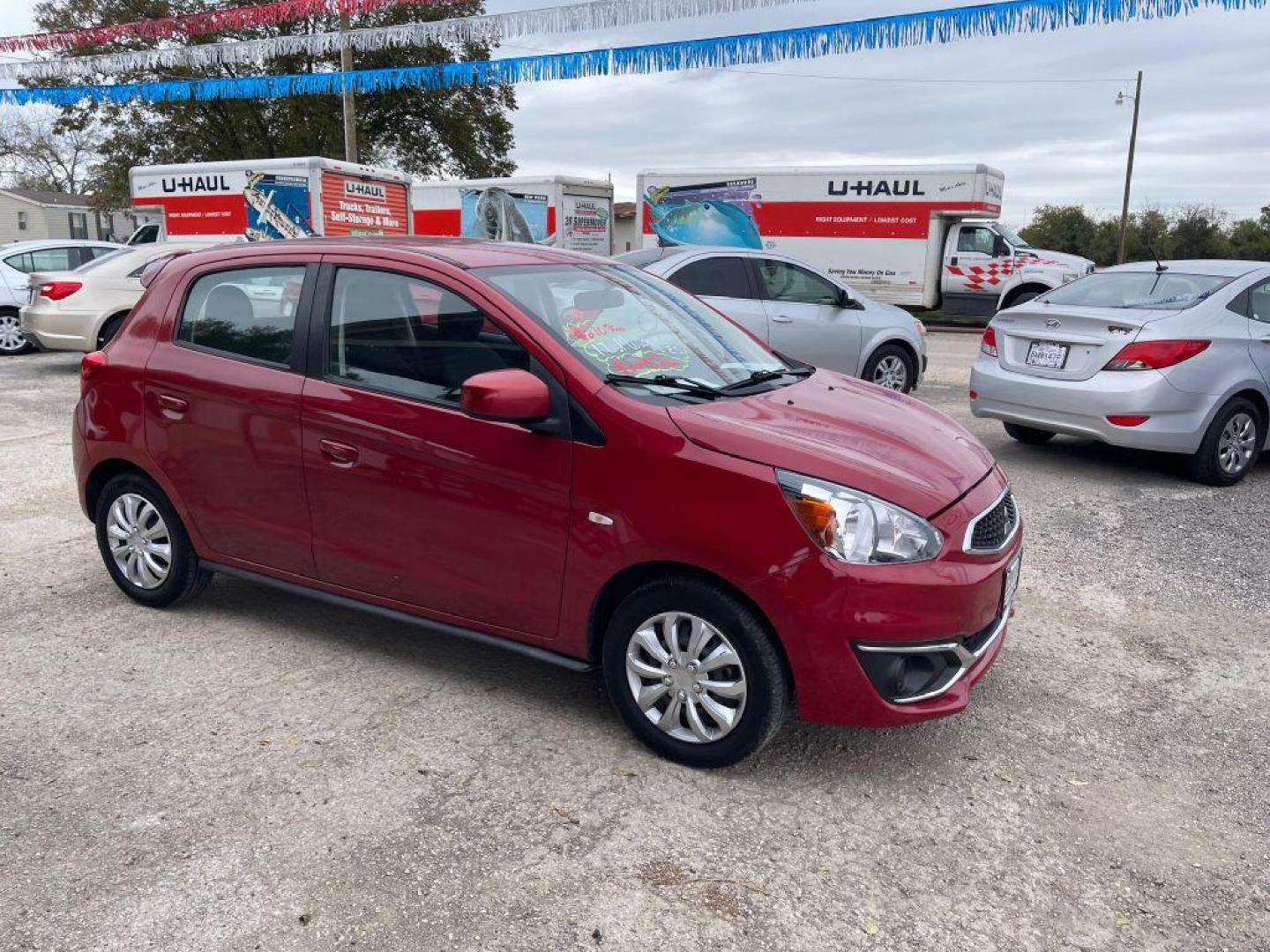 2017 RED MITSUBISHI MIRAGE ES (ML32A3HJ5HH) with an 1.2L engine, Automatic transmission, located at 124 Elm St., Cibolo, TX, 78108, (210) 658-3118, 29.559427, -98.232384 - Photo#8