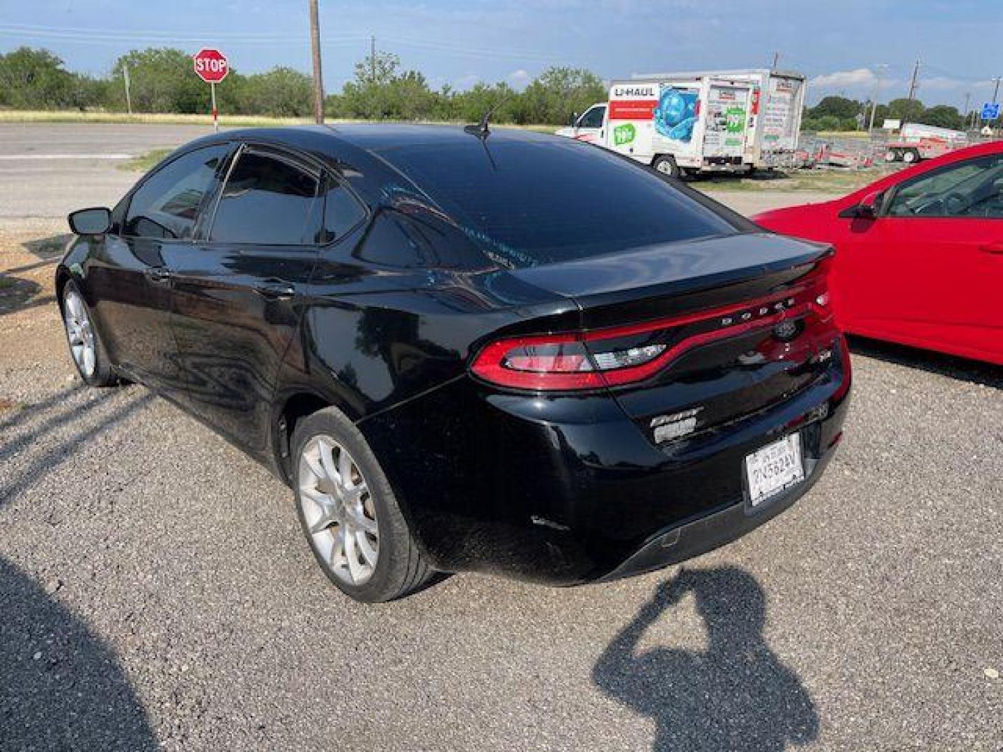 2013 BLACK DODGE DART SXT (1C3CDFBA7DD) with an 2.0L engine, Automatic transmission, located at 124 Elm St., Cibolo, TX, 78108, (210) 658-3118, 29.559427, -98.232384 - Photo#3